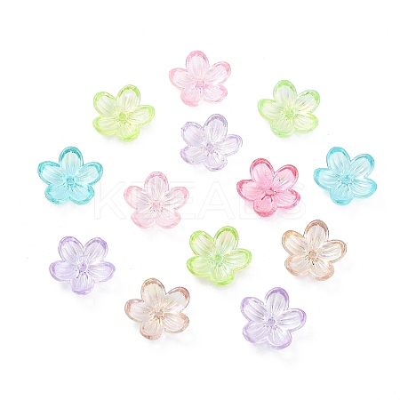 UV Plating Acrylic Bead Caps PACR-B003-06-1