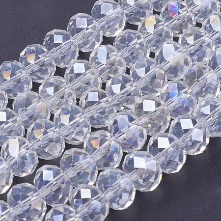 Anti-Tarnish Electroplate Glass Beads Strands GR12MMY-01AB-1