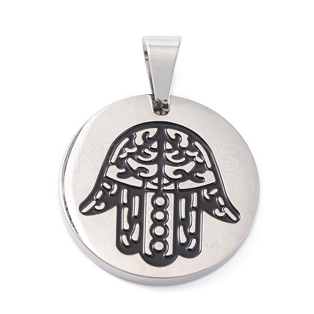 304 Stainless Steel Pendants STAS-Z027-05P-1