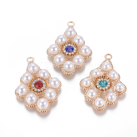 Plastic Imitation Pearl Beads Pendants IFIN-F156-10LG-1