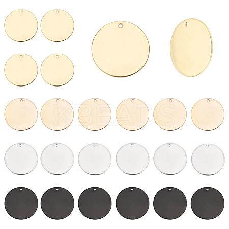 24Pcs 4 Style PVD Vacuum Plating 304 Stainless Steel Pendants STAS-PH0003-80-1