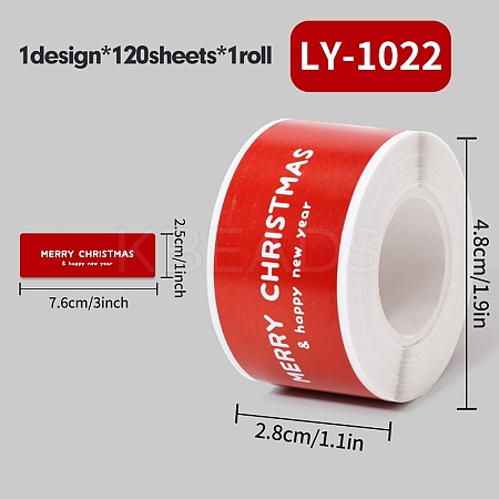 120 Christmas Theme Roll Stickers DIY-M070-06B-1
