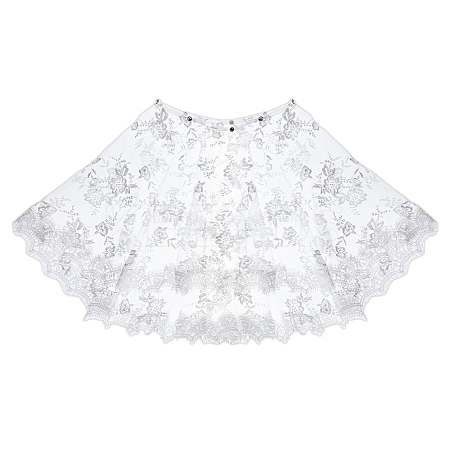 Detachable Polyester Bridal Lace Shawls AJEW-WH0696-057-1
