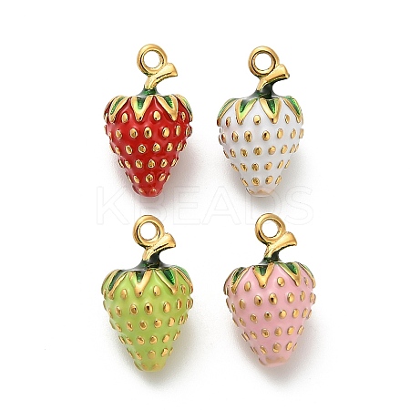 304 Stainless Steel Enamel Pendants STAS-K306-35G-1