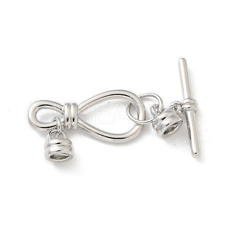 Brass Toggle Clasps KK-Z083-09P-1