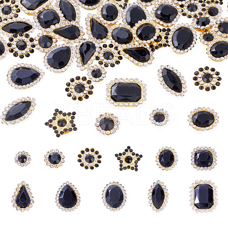 100Pcs Teardrop/Heart/Star Sew on Rhinestones FIND-TA0006-69A-1
