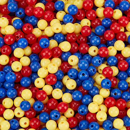 Opaque Acrylic Beads SACR-PA0001-04A-02-1