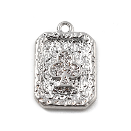 Brass Micro Pave Cubic Zirconia Pendants KK-D283-30P-02-1