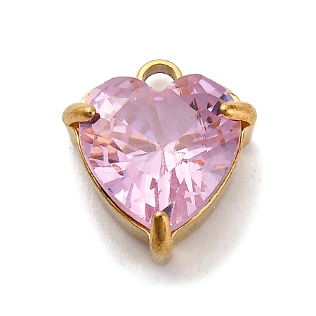 304 Stainless Steel Rhinestone Pendants STAS-P386-01G-03-1