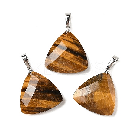 Natural Tiger Eye Pendants G-L614-D04-P02-1