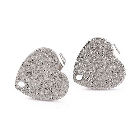 Non-Tarnish 304 Stainless Steel Stud Earring Findings X-EJEW-O104-14P-1