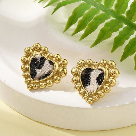 304 Stainless Steel Stud Earrings for Women EJEW-K268-15G-1