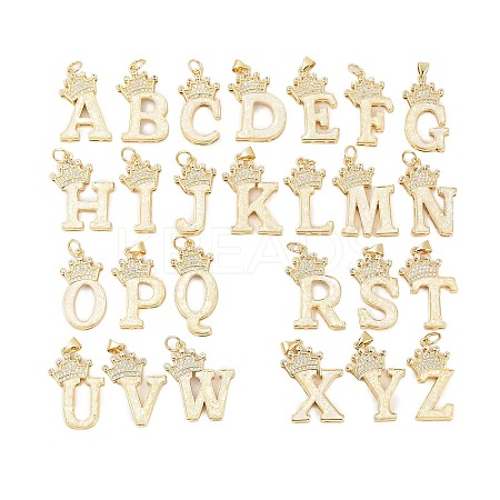 Brass Micro Pave Cubic Zirconia Pendants KK-I723-50G-02-1