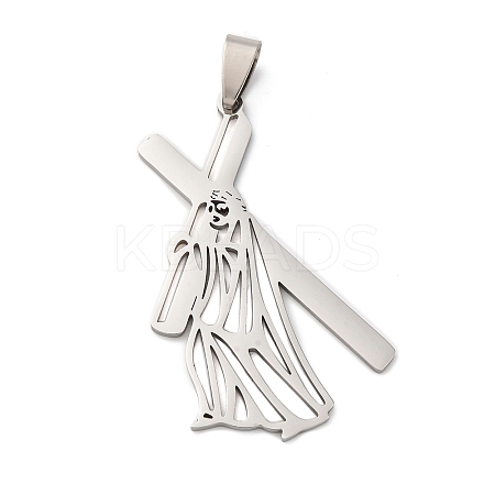 201 Stainless Steel Pendants STAS-V013-15P-1