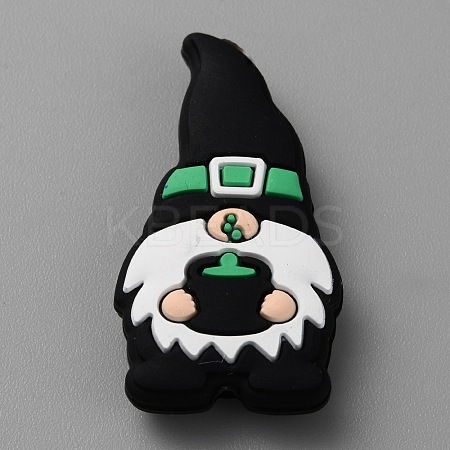 Gnome Food Grade Eco-Friendly Silicone Focal Beads SIL-WH0012-042B-1