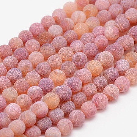 Natural Weathered Agate Beads Strands X-G-G589-8mm-05-1