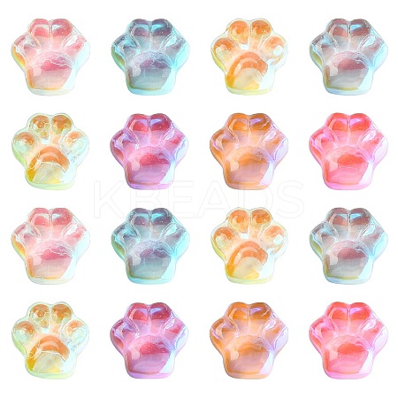 100Pcs Cat Paw Print Resin Cabochons RESI-CJ0002-91-1