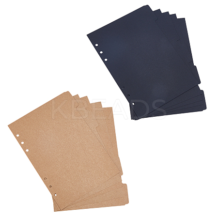 6 Sets 2 Colors A4/A5 Paper Binder Dividers DIY-FH0007-64B-1