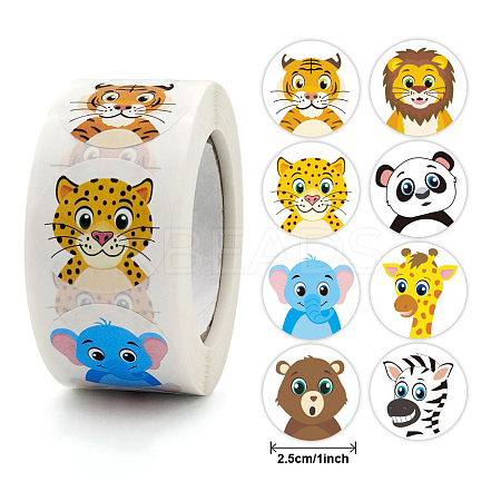 500Pcs 8 Styles Paper Picture Sticker DIY-H162-81B-1