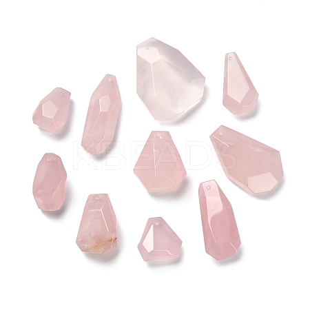 Natural Rose Quartz Pendants G-Z073-01-1