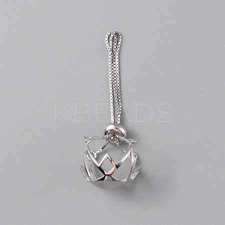Anti-Tarnish Sterling Silver Flower Pendant Blank for Irregular Gemstone Cabochon Pendant Settings FIND-WH0417-59P-1
