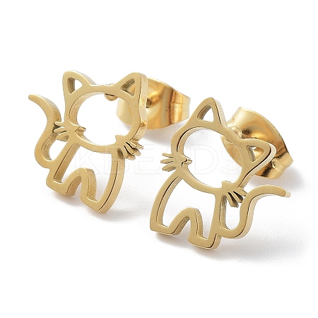 304 Stainless Steel Stud Earrings EJEW-H136-09G-1