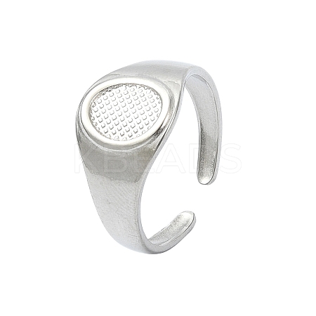 304 Stainless Steel Cuff Rings for Women RJEW-M019-29P-1