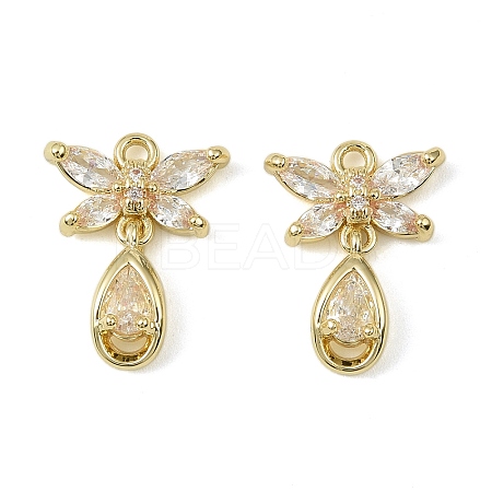 Brass Micro Pave Cubic Zirconia Pendants LS-KK-C107-18A-G-1