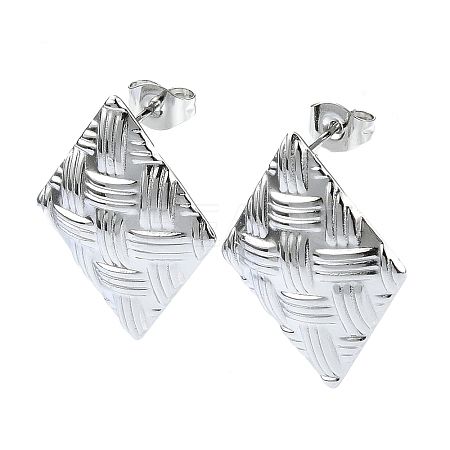 Tarnish Resistant 201 Stainless Steel Stud Earrings EJEW-K270-21P-1