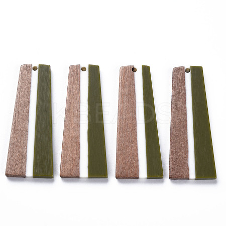 Resin & Walnut Wood Pendants RESI-S389-073A-A05-1