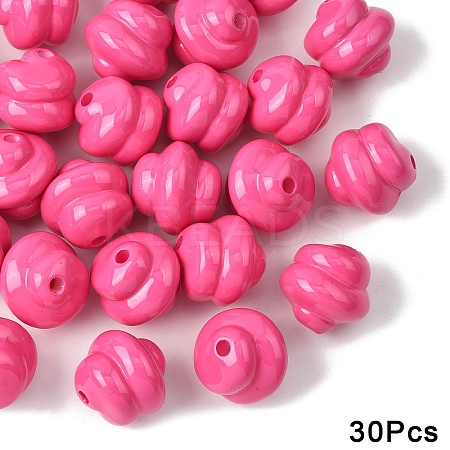 30Pcs Opaque Acrylic Beads OACR-YW0003-87I-1