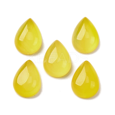 Natural Yellow Agate Cabochons G-B082-08-1