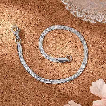 Tarnish Resistant 304 Stainless Steel Herringbone Chain Bracelets BJEW-P236-15P-1