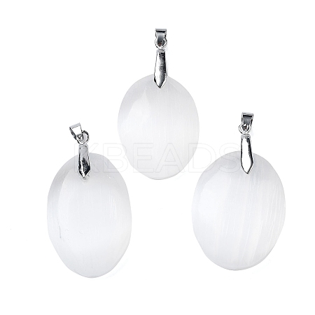 Natural Selenite Pendants G-M091-01C-1