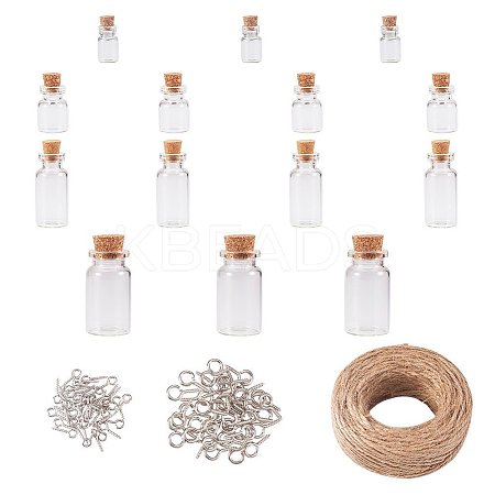 Glass Jar Glass Bottles AJEW-YW0001-01-1