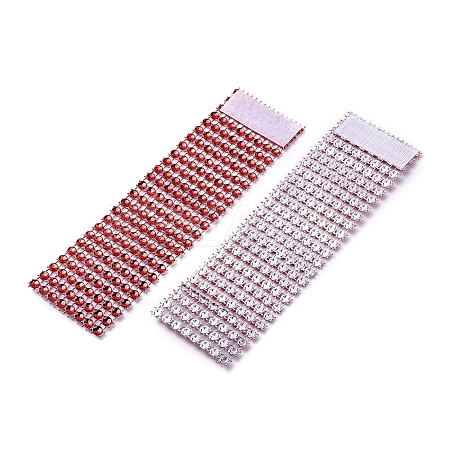 8 Rows Plastic Rhinestone Napkin Rings AJEW-D042-01B-1