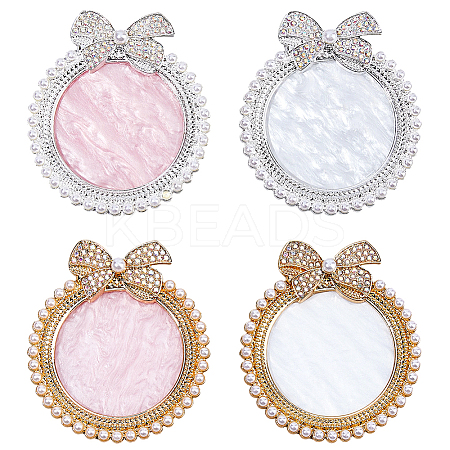 4Pcs 4 Colors Alloy & Resin Color Palette MRMJ-FH0001-54-1