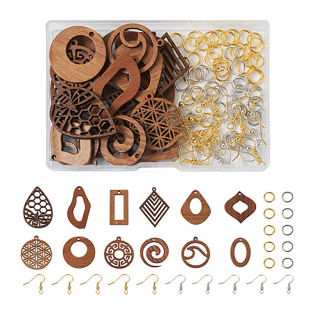 DIY Geometry Drop Earring Making Kit DIY-TA0003-79-1