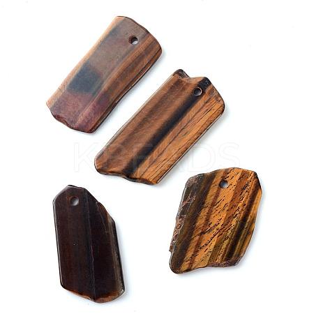 Natural Tiger Eye Pendants G-Q458-17-1