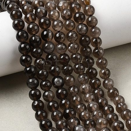 Natural Smoky Quartz Beads Strands X-G-B167-A09-6mm-1