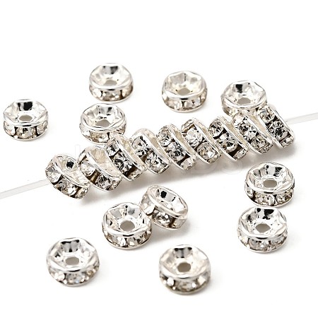 Brass Grade A Rhinestone Spacer Beads RB-A014-Z6mm-01S-1