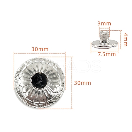 Alloy Decorative Buttons PW-WG1200D-30-1