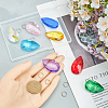 DIY Teardrop Glass & Stainless Steel Keychain Making Kit DIY-SP0001-22-3