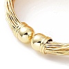 Rack Plating Brass Multi Line Cuff Bangle for Women BJEW-B070-04G-3
