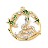 Brass Micro Pave Cubic Zirconia Pendants KK-M326-03G-1
