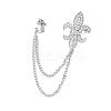 Vintage Fleur De Lis Alloy Hanging Chain Brooches JEWB-NH0001-02P-1