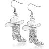 Alloy Rhinestone Dangle Earrings FS-WG4606E-07-1
