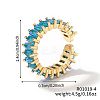 Brass Glass Cuff Rings ZQ1341-4-1