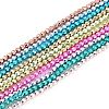Baking Paint Electroplated Synthetic Non-magnetic Hematite Beads Strands G-H072-A01-01-1