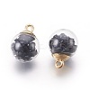 Transparent Glass Bottle Pendants LS-GLAA-L018-04-2